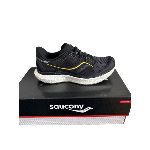 Saucony Men\'s Hurricane 23 Running Shoe Black/Gold Size US 9 New in Box